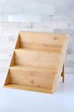 Bambu 3 Katlı Katlanır Ayaklı Baharatlık Standı Çekmece İçi Baharatlık Standı, Bambu Organizer