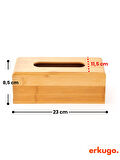Büyük Boy Bambu Peçetelik - Masaüstü Peçetelik, Bambu Kağıt Mendil Kutusu