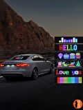 Telefon App Kontrollü Programlanabilir Araba Led Ekranı, Uzaktan kumandalı Kayan Yazı Emoji Led