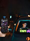 Telefon App Kontrollü Programlanabilir Araba Led Ekranı, Uzaktan kumandalı Kayan Yazı Emoji Led