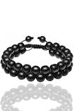 Sertifikalı Siyah Oniks Doğal Taş Bileklik Siyah Renk 