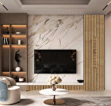 EKO-MİX  KEÇELİ AKUSTİK AHŞAP PANELİ  – SAFİR MEŞE (50X240CM).