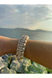 PARACORD BİLEKLİK EKRU KOBRA MODELİ