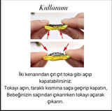 Tavşan & Kurbağa Organik Set 2'li Saçsız Bebek Tokası Klips Yenidoğan Tokası Bebek Hediyelik