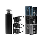 Elegance Termos Seti: 500ml Termos & 3 Bardak, Şık Karton Ambalaj
