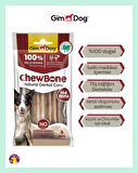 Gimdog Chew Bone Naturel Press Çiğneme Kemiği Köpek Ödülü (4 Lü Paket) 80 gr - 9cm