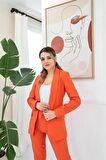 Fit Ceket ve Pantolon Takım - Turuncu