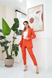 Fit Ceket ve Pantolon Takım - Turuncu