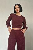 Sweat ve Pantolon Eşofman Takım - Bordo