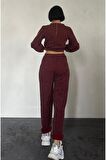Sweat ve Pantolon Eşofman Takım - Bordo