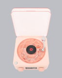 3-ü-1 Gece Işığı Bluetooth Hoparlör ve Dijital Saat Vintage Plak Çalar Tasarımlı