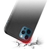 Dux Ducis Fino Serisi iPhone 12 Pro Max Kılıf Premium Dokuma Silikon Kılıf-(5775)