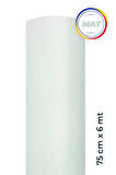 Mat Beyaz Yapışkanlı Kaplama Folyosu  75 CM  X 6 MT