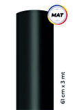 Mat Siyah Yapışkanlı Kaplama Folyosu 61 CM X 3 MT