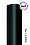 Mat Siyah Yapışkanlı Kaplama Folyosu 61 CM X 4 MT