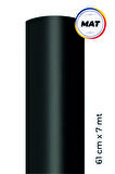 Mat Siyah Yapışkanlı Kaplama Folyosu 61 CM X 7 MT