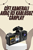 Gece Görüşlü DVR 3 Lensli Araç İçi Sürüş Kamerası Video Kaydedici