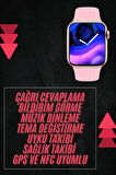 Pembe Akıllı Saat 49mm iOS & Android Uyumlu Arama Özellikli