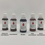 ELLEA NAIL KALICI MAKYAJ VE MİCROBLADİNG BOYASI KAŞ İÇİN SET 5 RENK (Black, Brown, Light Brown, Chocolate Brown, Dark Brown)