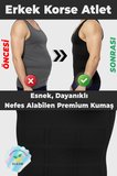 Erkek Korse Atlet 2’li Paket – Bel, Göğüs ve Göbek Toparlayıcı, Destekleyici ve Sıkılaştırıcı BEYAZ