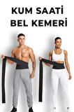 Waist Wrap Kum Saati Etkili Bel Korse Ayarlanabilir Dolamalı Toparlayıcı Sıkılaştırıcı Bel Bandı Siyah - Unisex