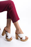Elina Çapraz Platform Topuklu Terlik