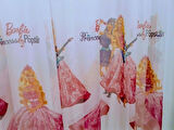 TAÇ LİSANSLI BARBIE THE PRINCESS THE POPSTAR TÜL PERDE-180 cm x 200 cm-Pilesiz