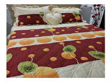 TAÇ Kristal EMPRİME YATAK ÖRTÜSÜ-BORDO V3-ÇİFT KİŞİLİK