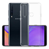 Samsung Galaxy A9 2018 Uyumlu kamera korumalı Yumuşak Dokulu ve Şık Koruma Şeffaf Kılıf