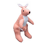 Peluş Yavrulu Kanguru 45CM Somon