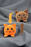 Peluş Çift Taraflı Kedi 20CM