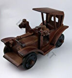 Koleksiyon Dekoratif Rustik Model Biblo Ahşap Araba 20 12CM