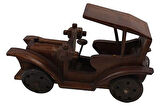 Koleksiyon Dekoratif Rustik Model Biblo Ahşap Araba 20 12CM