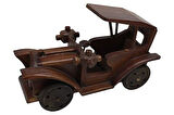 Koleksiyon Dekoratif Rustik Model Biblo Ahşap Araba 20 12CM