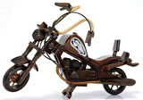 Koleksiyon Dekoratif Rustik Model Biblo Ahşap Harley Motor 32CM