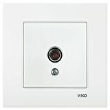 VİKO KARRE BEYAZ TV GEÇİŞLİ 8dB A.OPP   "10 ADET"