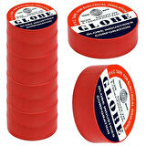 GLOBE PVC ELEKTRİK İZOLASYON BANT  "0.13x19x10Yrds"  (KIRMIZI) (10'lu PAKET)