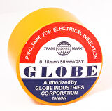 GLOBE PVC ELEKTRİK İZOLASYON BANT "0.18x50x25Yards" (SARI)