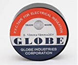 GLOBE PVC ELEKTRİK İZOLASYON BANT  "0.13x19x10Yrds"  (SİYAH) (500'Lü 1 KOLİ)