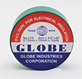 GLOBE PVC ELEKTRİK İZOLASYON BANT  "0.13x19x10Yrds"  (YEŞİL) (500'Lü 1 KOLİ)