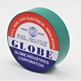 GLOBE PVC ELEKTRİK İZOLASYON BANT  "0.13x19x10Yrds"  (YEŞİL) (500'Lü 1 KOLİ)