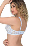 Ekru Balenli Dantelli Toparlayıcı Sütyen