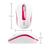 Rapoo 17300 M10 Plus 1000DPI Kırmızı / Beyaz Kablosuz Mouse