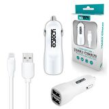 EATECH ARAÇ ŞARJ IPHONE 6-7-8-X-XS-XR-PLUS ÇİFT USB 2.1A 1.25MT
