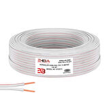 EMBA ELEKTRİK VE HOPARLÖR KABLOSU KORDON 2X0.75 100MT - BEYAZ