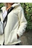 Nurse Beyaz Peluş Hırka