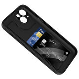 Teleplus iPhone 15 Plus Kılıf Kamera Korumalı Kartlık Hazneli Vitra Kapak