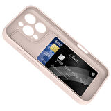 Teleplus iPhone 16 Pro Kılıf Kamera Korumalı Kartlık Hazneli Vitra Kapak