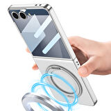 Teleplus Samsung Galaxy Z Flip 7 Kılıf Manyetik Şarj Özellikli Yüzüklü KPT02 Kapak