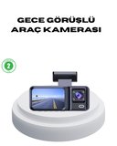 ° Geniş Açılı  Kameralı Araç İçi Kayıt Cihazı Gece Görüşlü
